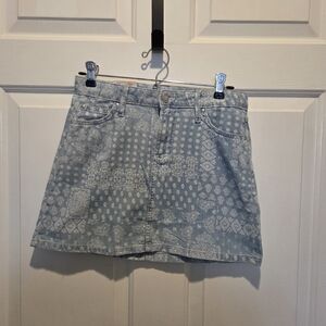 Wrangler Girls Western Light Blue Denim Skirt- Elaina Size 14 Regular NWT